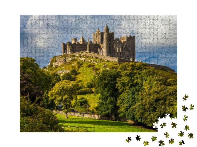 Puzzle 1000 Teile „Rock of Cashel in spektakulärem Licht, Tipperary, Irland“