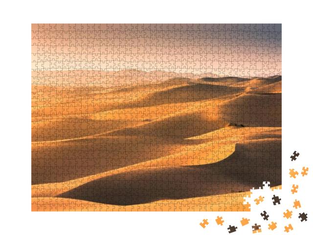 Puzzle 1000 Teile „Die Mongolei: Sanddünen in der Wüste Gobi“