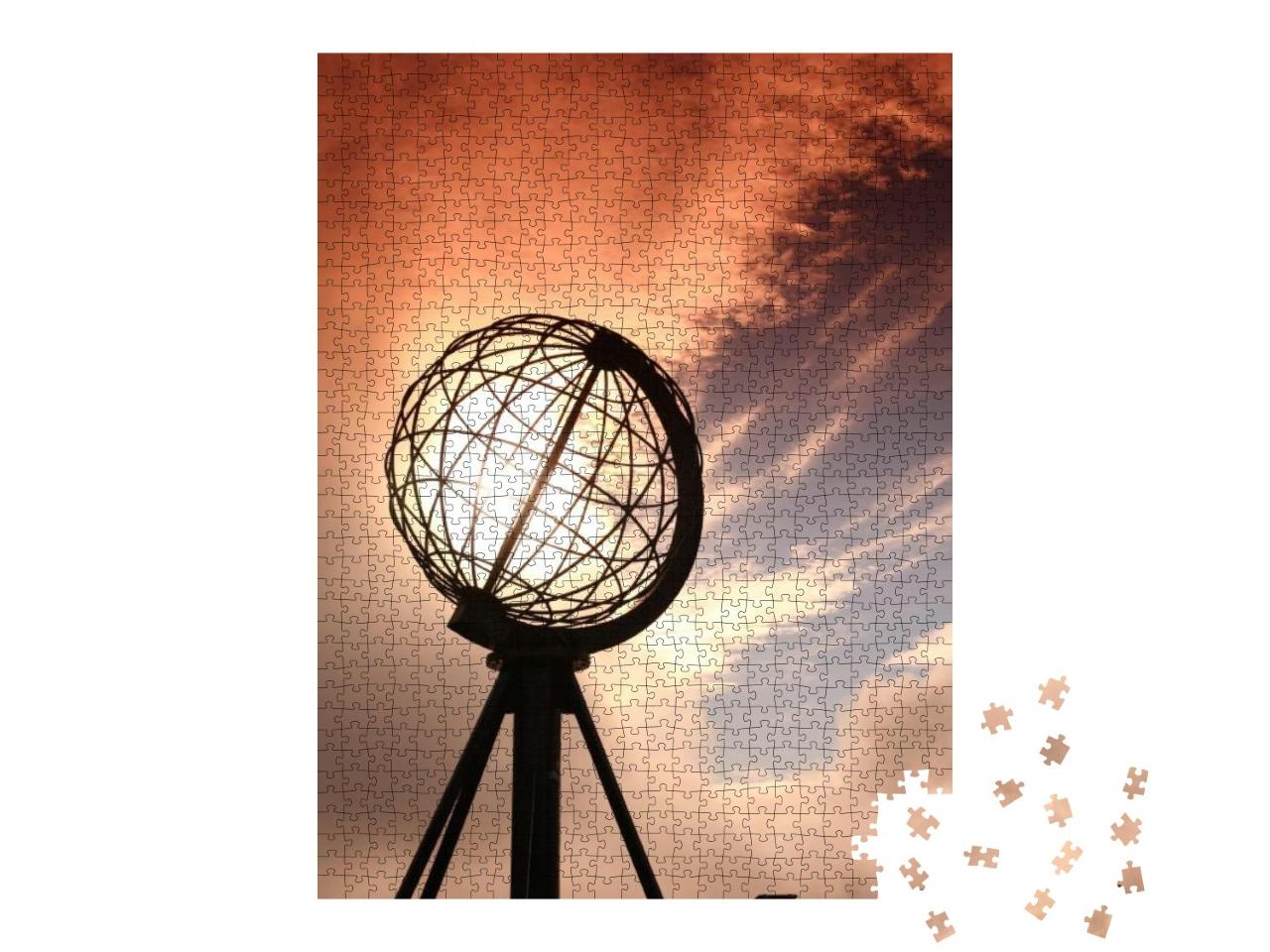 Puzzle 1000 Teile „Der Globus am Nordkap in Norwegen“