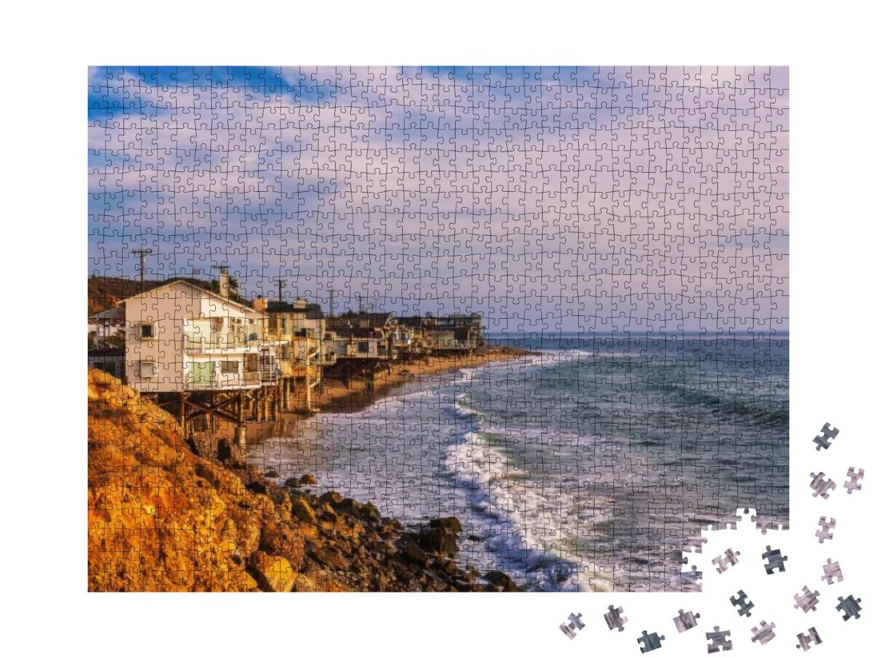Puzzle 1000 Teile „Luxuriöse Strandhäuser in Malibu, Los Angeles, Kalifornien“
