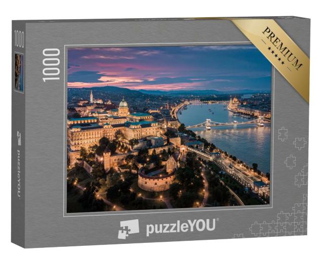 Puzzle 1000 Teile „Wunderschöner Blick über Budapest bei Nacht“