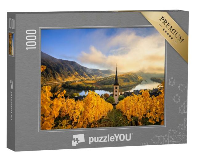Puzzle 1000 Teile „Die Moselschleife, romantisch schöner Fluss in Deutschland“