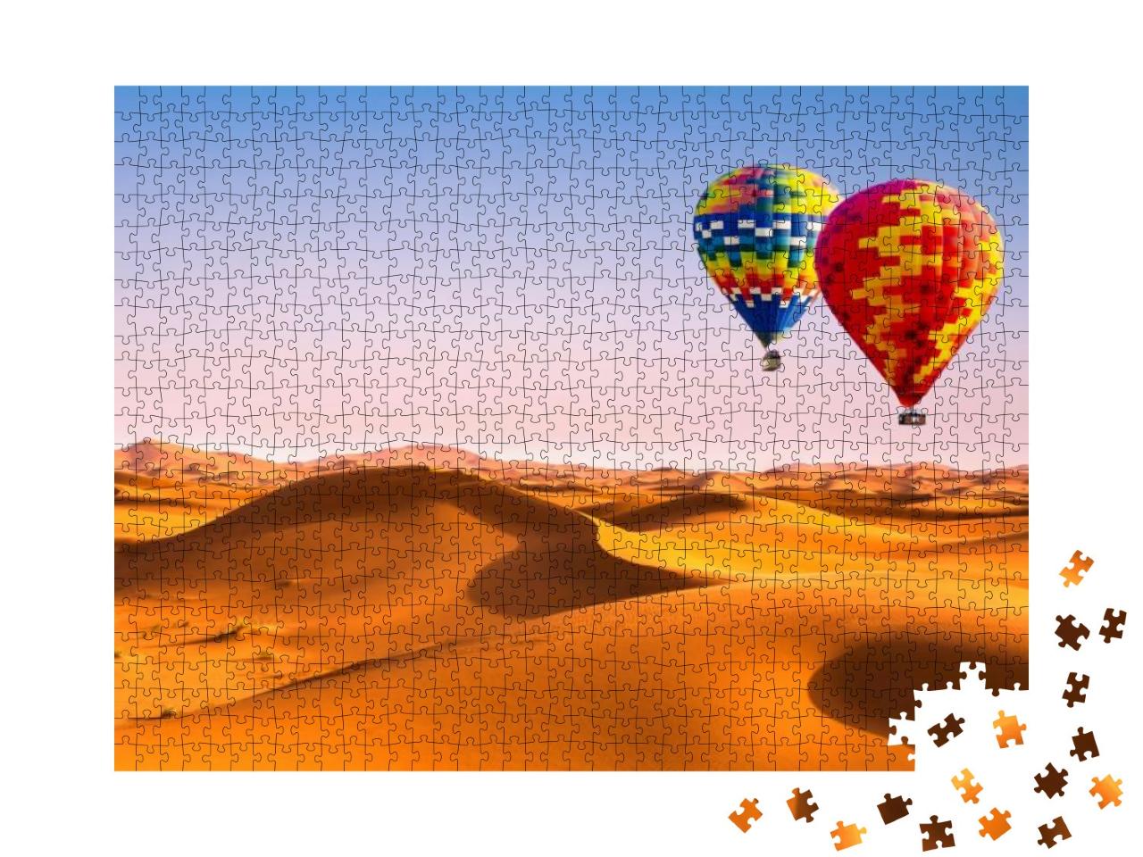Puzzle 1000 Teile „Aussicht auf Sanddünen in Marokko“