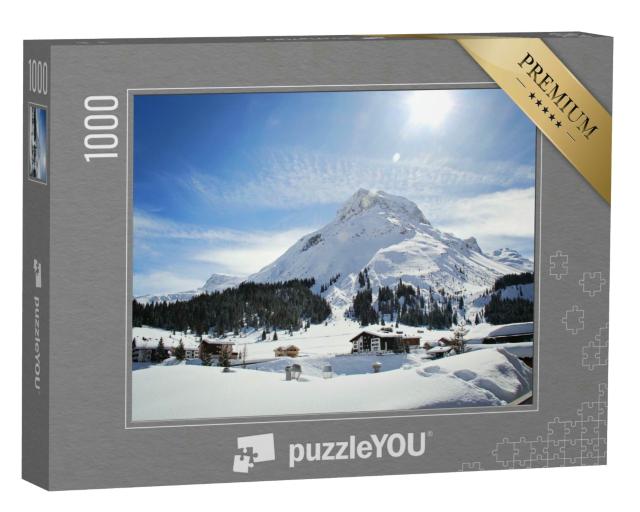 Puzzle 1000 Teile „Das bezaubernde Dorf Lech in Österreich“
