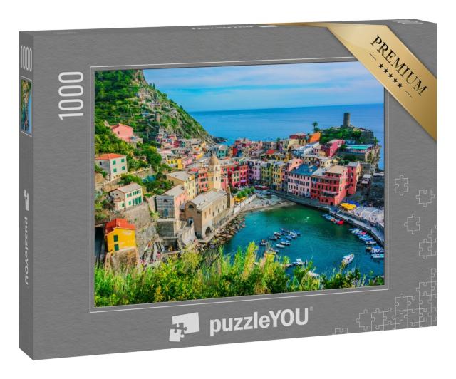 Puzzle 1000 Teile „Malerisches Städtchen Vernazza, Cinque Terre, Ligurien, Italien“