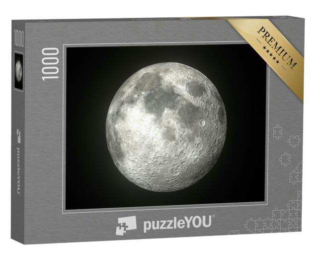 Puzzle 1000 Teile „Der leuchtende Mond im Weltall“