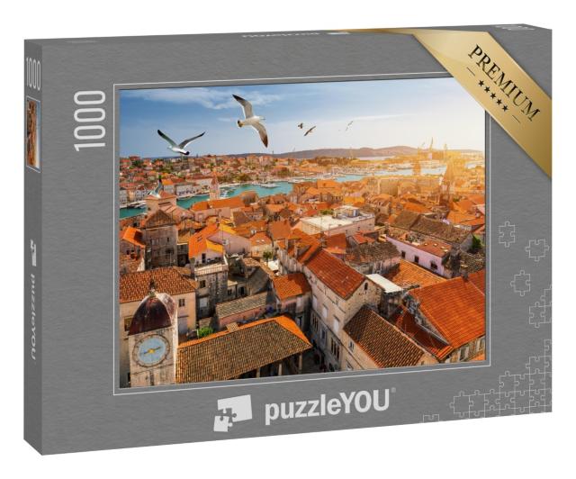 Puzzle 1000 Teile „Blick auf die Stadt Trogir mit Möwen, Kroatien“