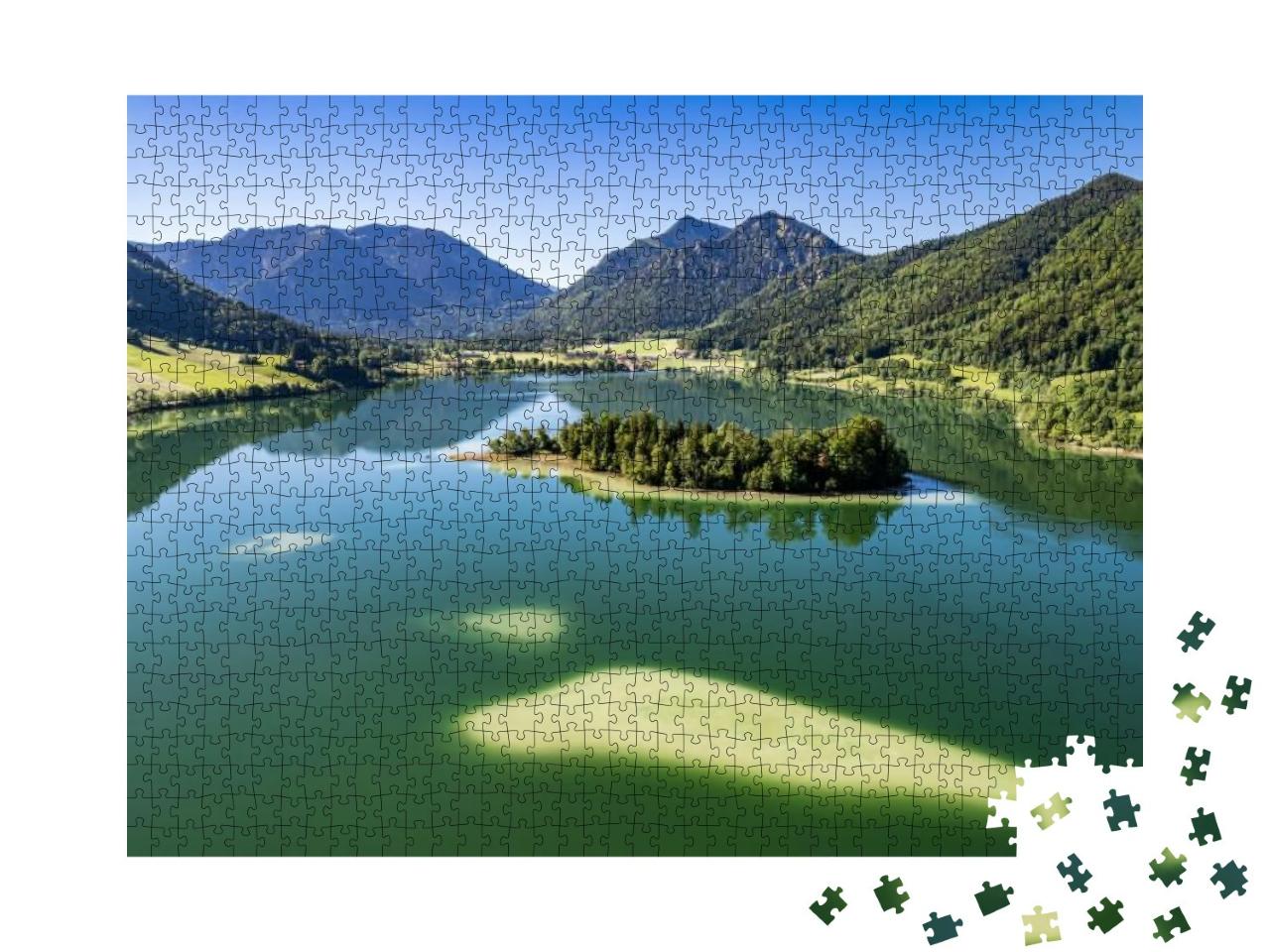 Puzzle 1000 Teile „Der Schliersee in Bayern“