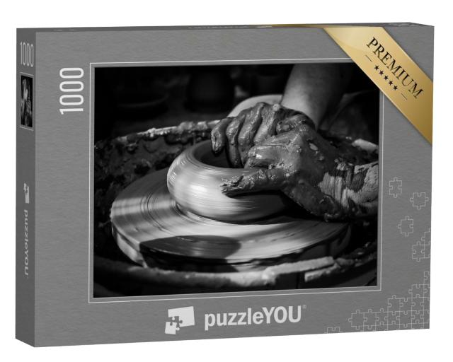 Puzzle 1000 Teile „Töpferhandwerk, schwarz-weiß“