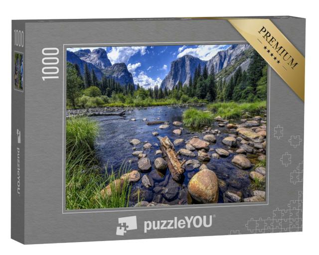 Puzzle 1000 Teile „Hochgebirgssee-Talweg  “
