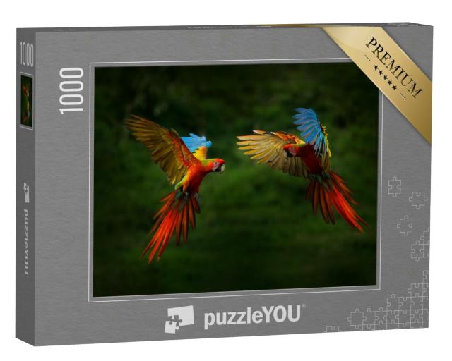 Puzzle 1000 Teile „Papagaien im Flug“
