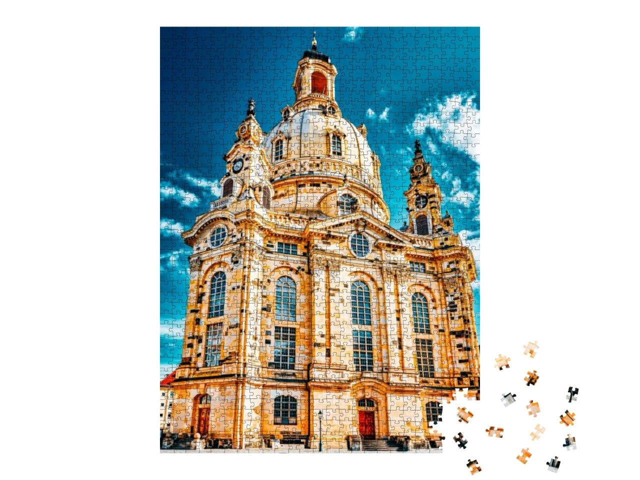 Puzzle 1000 Teile „Die Frauenkirche in Dresden, Deutschland“