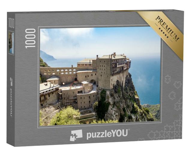 Puzzle 1000 Teile „Kloster Simonopetra auf dem Berg Athos“