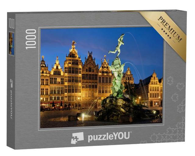 Puzzle 1000 Teile „Brabo-Statue auf dem Grote Markt in Antwerpen, Belgien“