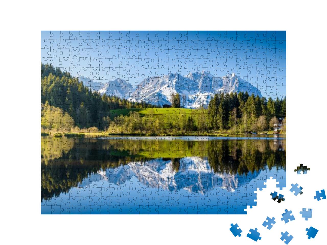 Puzzle 500 Teile „Idyllische Alpenlandschaft“