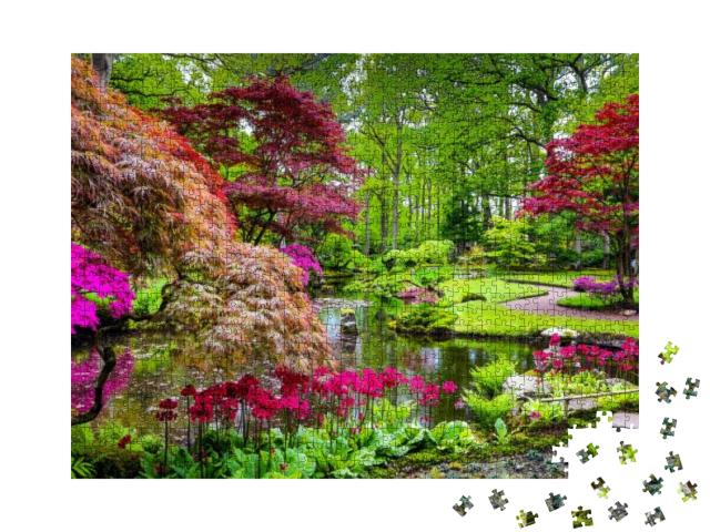 Puzzle 1000 Teile „Traditioneller japanischer Garten in Den Haag“