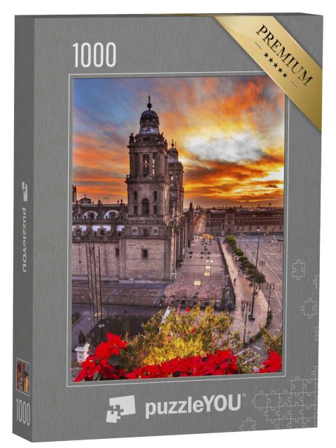 Puzzle 1000 Teile „Metropolitan-Kathedrale im Zentrum von Mexiko-Stadt“