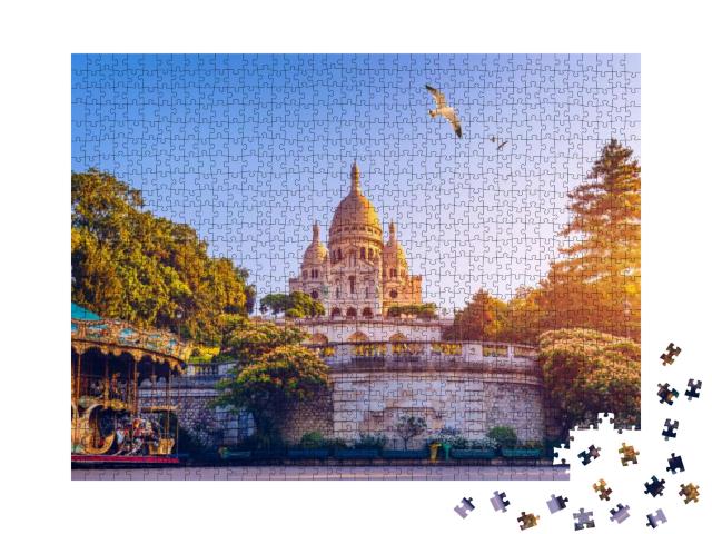 Puzzle 1000 Teile „Die Herz-Jesu-Basilika Sacre Coeur, Paris, Frankreich“