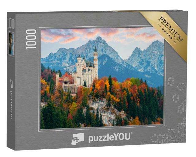 Puzzle 1000 Teile „Schloss Neuschwanstein im Herbst, Deutschland“