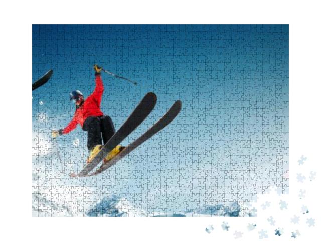 Puzzle 1000 Teile „Lifestyle: Snowboarding und Skifahren“