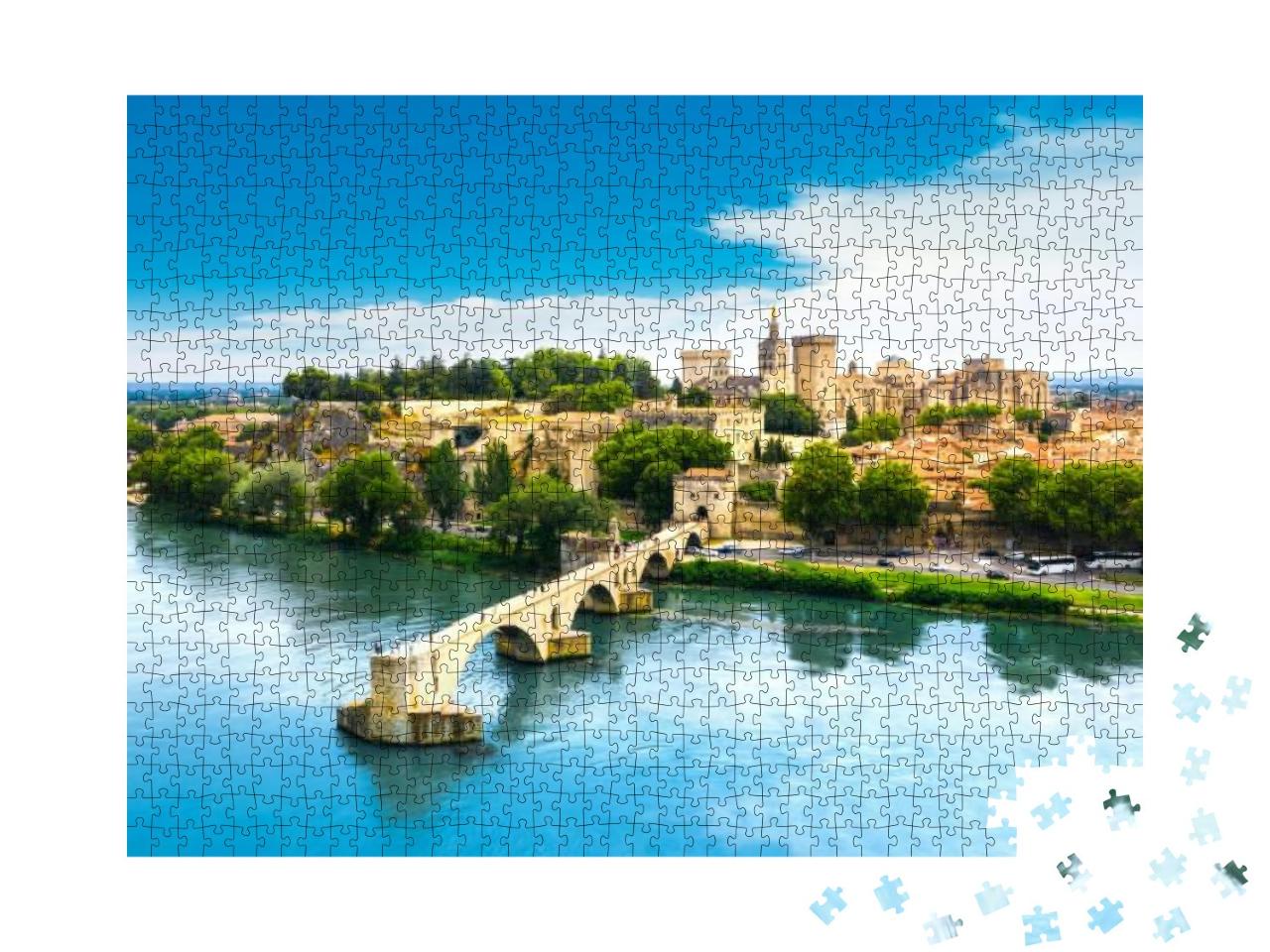 Puzzle 1000 Teile „Saint Benezet Brücke, Avignon, Frankreich“
