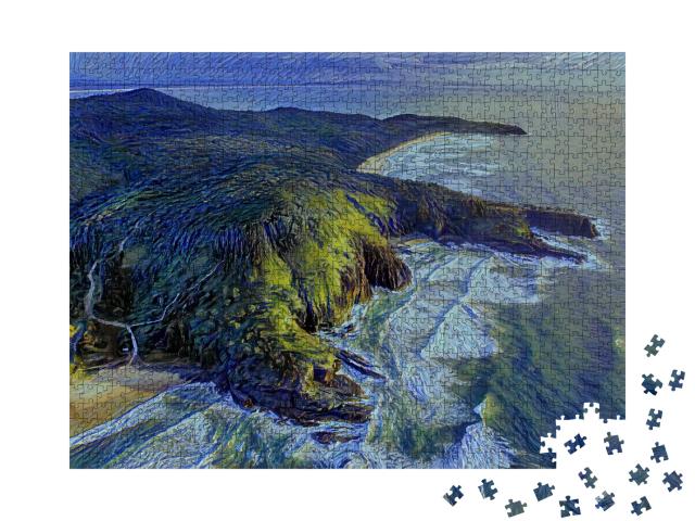 Puzzle 1000 Teile „im Kunst-Stil von van Gogh, Sternennacht - Noosa Nationalpark - Puzzle-Kollektion Künstler & Gemälde“