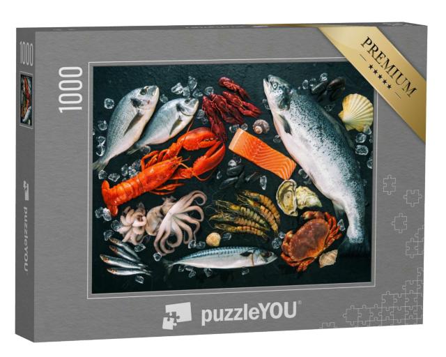 Puzzle 1000 Teile „Frischer Fisch und Meeresfrüchte“