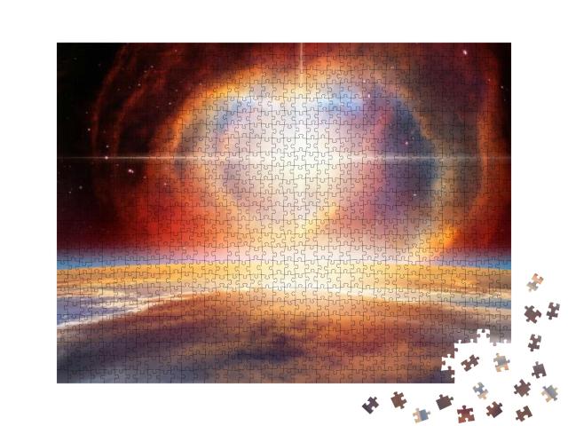 Puzzle 1000 Teile „Supernova-Explosion im Zentrum der Galaxie“