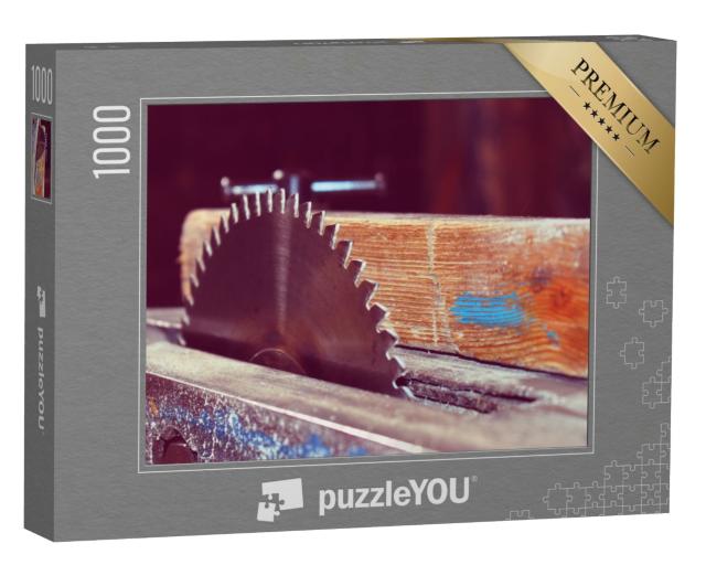 Puzzle 1000 Teile „Kreissäge, Werkzeug für Tischler und Schreiner“