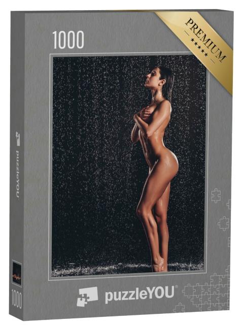 Puzzle 1000 Teile „Aktfotografie: Unter der Dusche“