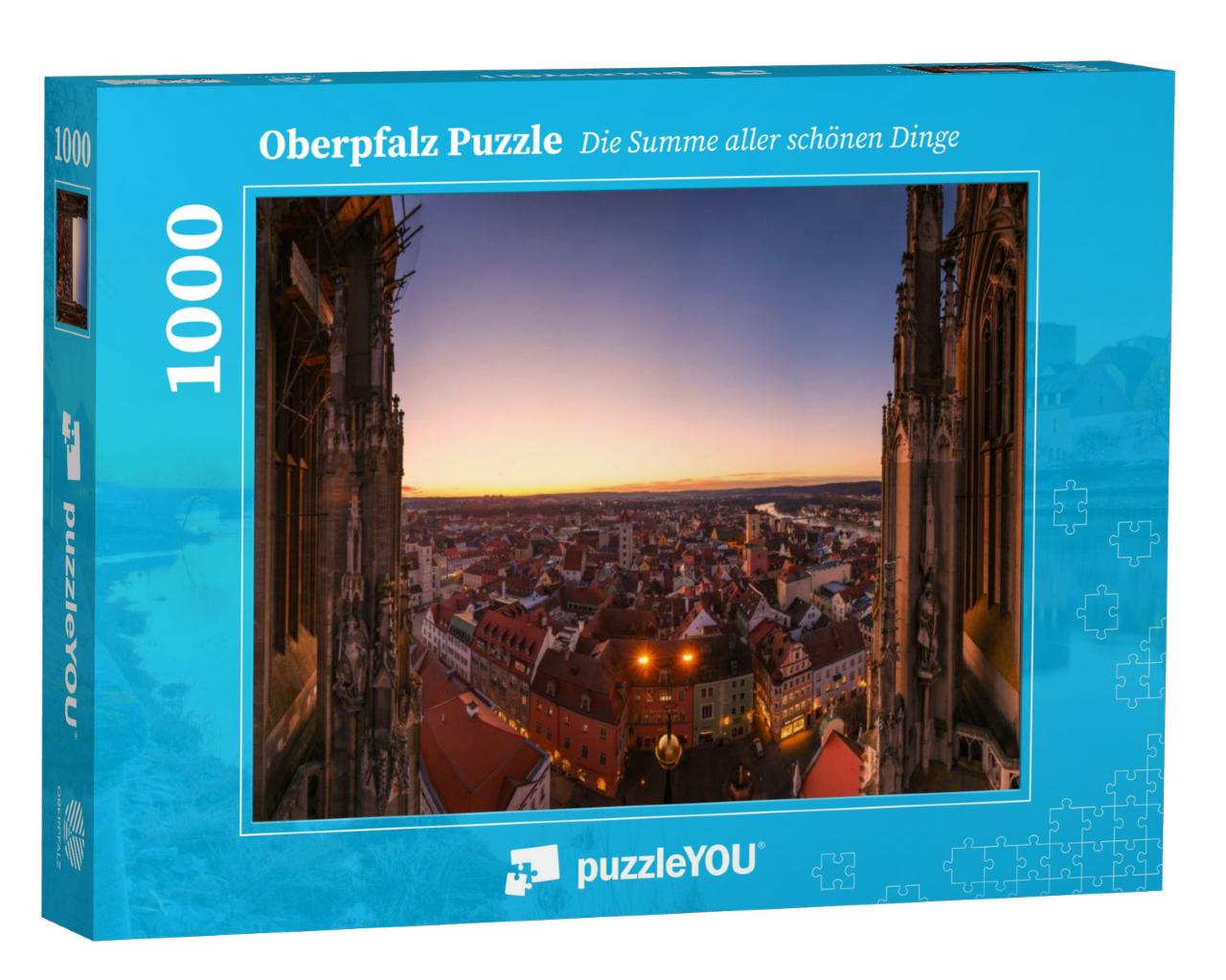 Puzzle 1000 Teile „Domspitzen, Regensburg“