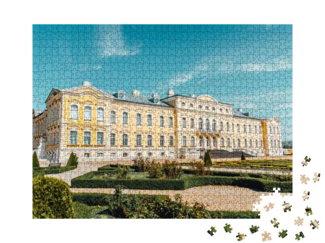 Puzzle 1000 Teile „Schloss im Barockstil: Rundale Palast in Lettland“