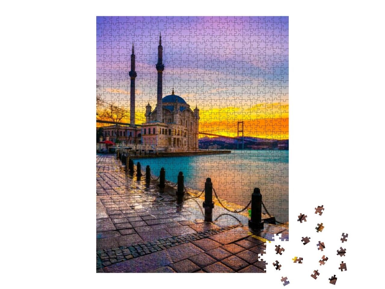 Puzzle 1000 Teile „Sonnenaufgang an der Bosporus-Brücke“