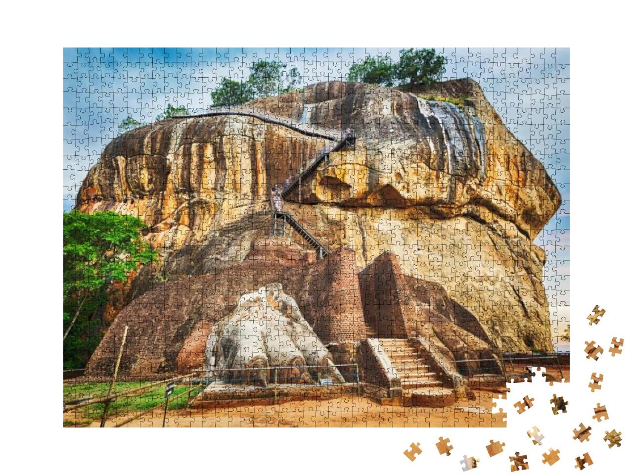 Puzzle 1000 Teile „Panorama vom Weltkulturerbe Sigiriya, Löwenfelsen“