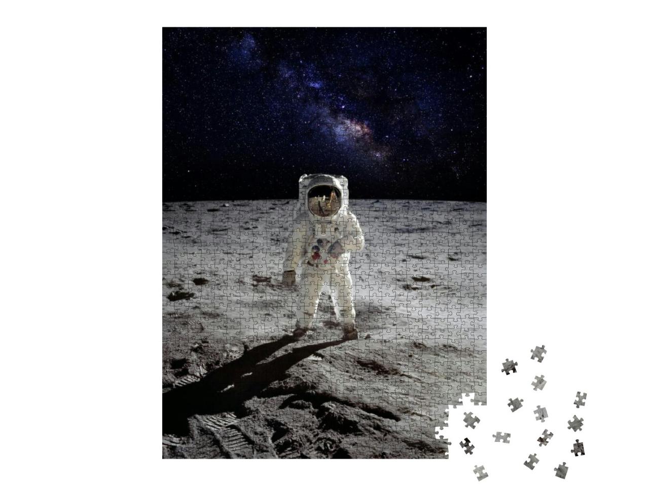 Puzzle 1000 Teile „Ein Astronaut auf der Oberfläche des Mondes “