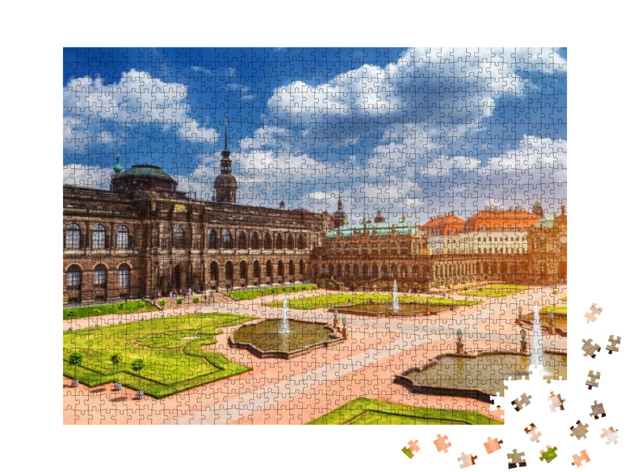 Puzzle 1000 Teile „Dresdner Zwinger, Kunsthalle von Dresden, Sachsen“