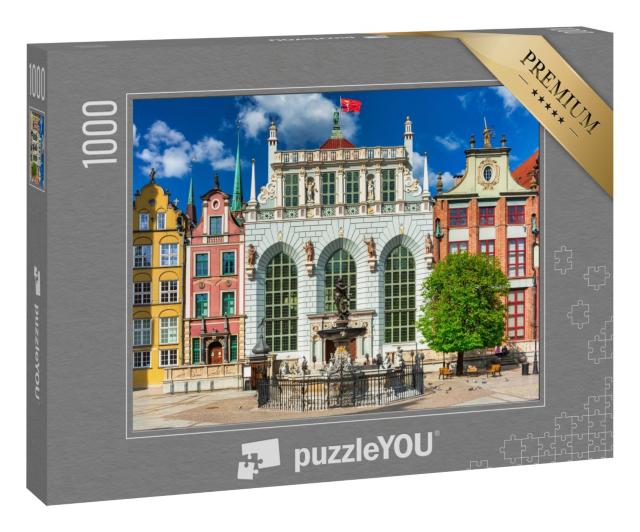 Puzzle 1000 Teile „Architektur der Altstadt Danzig mit Artushof, Polen“
