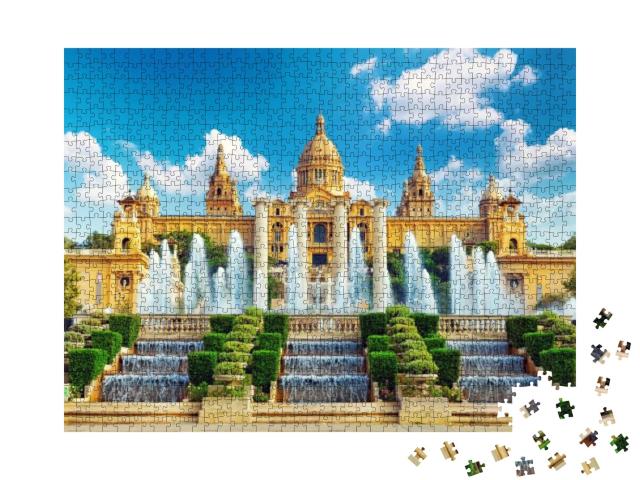 Puzzle 1000 Teile „Nationalmuseum in Barcelona, Spanien“