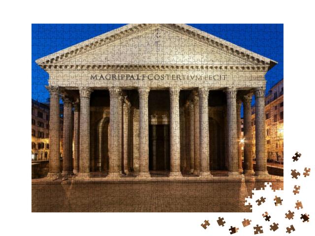 Puzzle 1000 Teile „Pantheon bei Nacht, Rom“