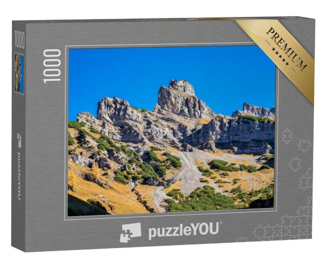 Puzzle 1000 Teile „Ahornbäume am Ahornboden, Karwendelgebirge, Tirol, Österreich“