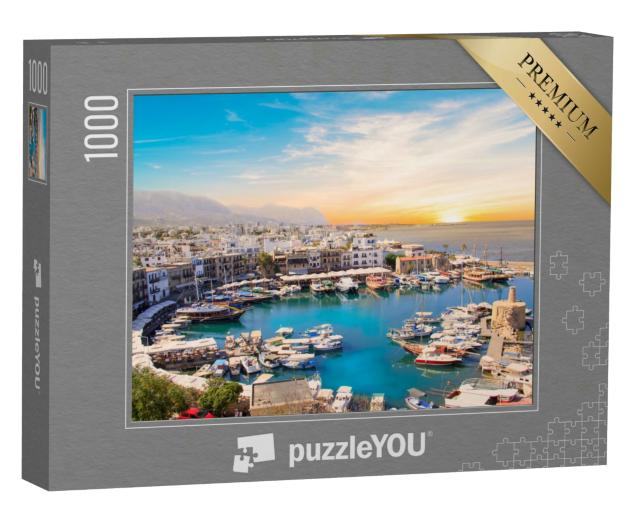 Puzzle 1000 Teile „Schöne Aussicht auf die Kyrenia-Bucht in Nordzypern“