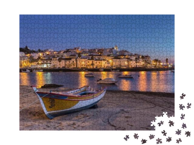 Puzzle 1000 Teile „Sonnenuntergang in der Bucht von Ferragudo, Portimao“