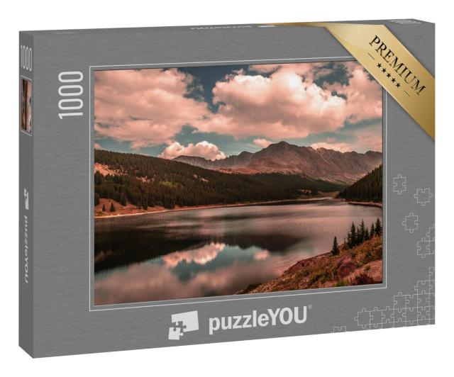 Puzzle 1000 Teile „Bunter Himmel über den Rocky Mountains“