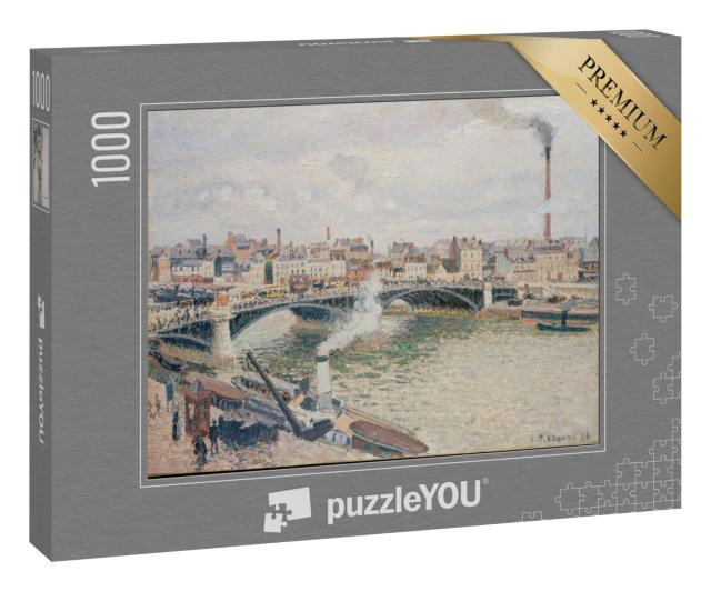 Puzzle 1000 Teile „Camille Pissarro - Morgen, ein bedeckter Tag, Rouen“