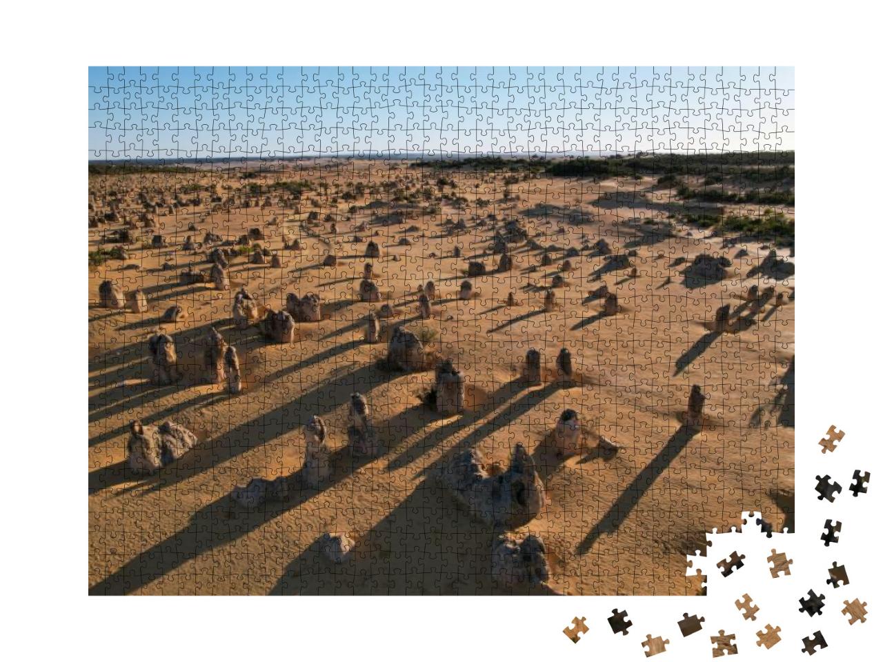 Puzzle 1000 Teile „Sonnenaufgang über den Kalksteinstrukturen der Pinnacles-Wüste “