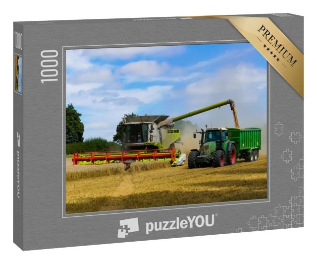 Puzzle 1000 Teile „Traktor mit Anhänger, Oxfordshire“