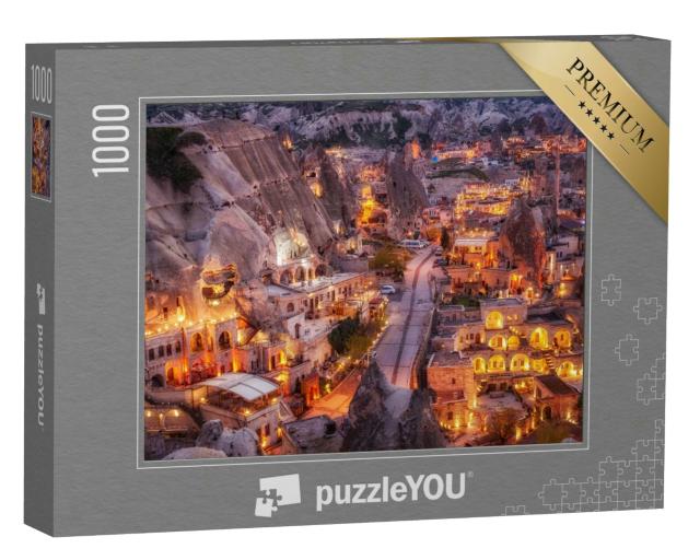 Puzzle 1000 Teile „Nachtansicht von Goreme, Kappadokien, Türkei“