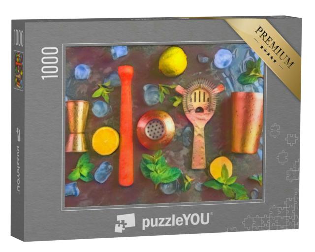 Puzzle 1000 Teile „im Kunst-Stil von Franz Marc - Cocktails - Puzzle-Kollektion Künstler & Gemälde“