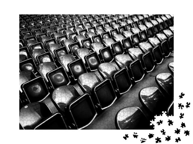 Puzzle 1000 Teile „Sitzreihen in einem Fußballstadion “