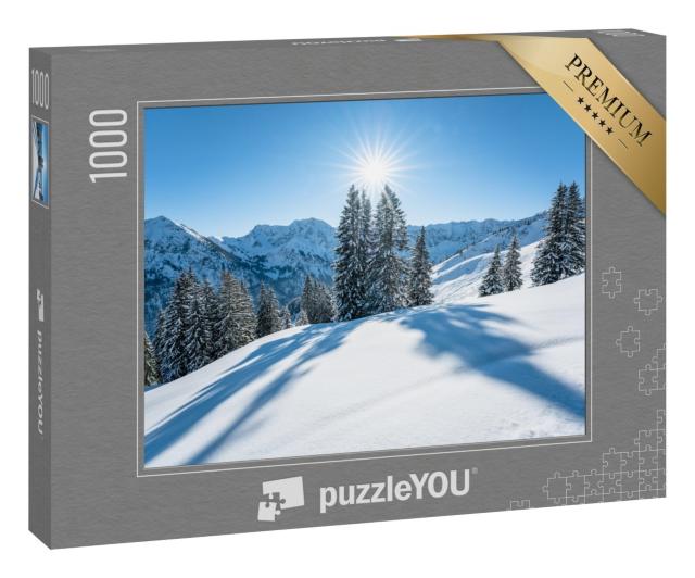 Puzzle 1000 Teile „Malerisches Allgäu als Winterwunderland“